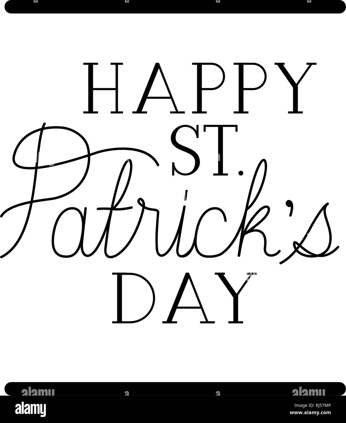 happy st patrick`s day label frame icons Stock Vector Image & Art Alamy